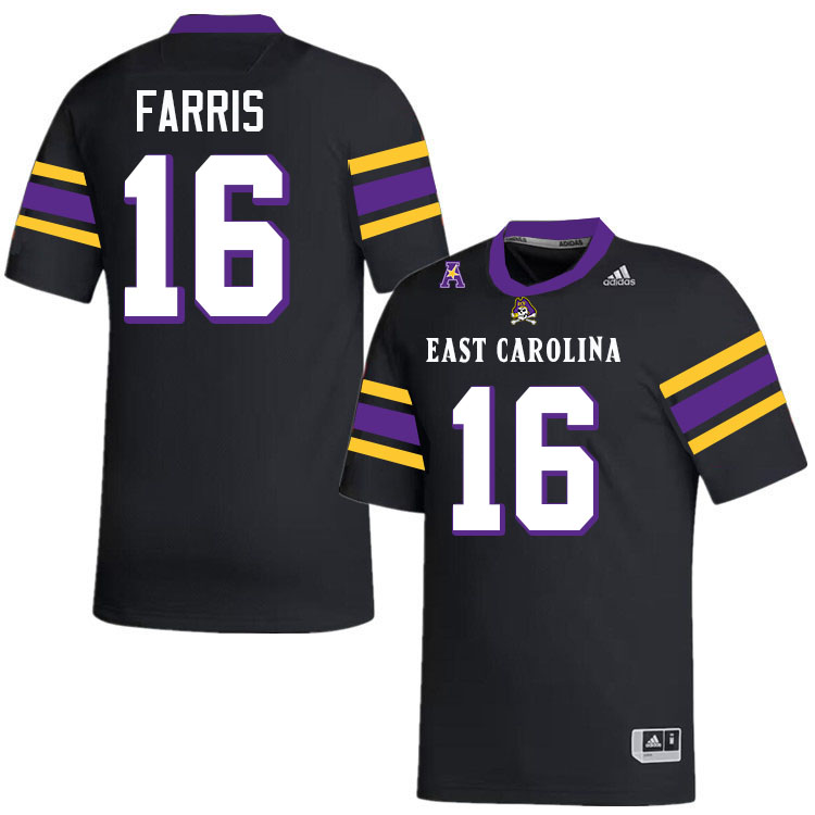 Robert Farris ECU Jersey,East Carolina Pirates #16 Robert Farris Jersey Youth College-Black 2024